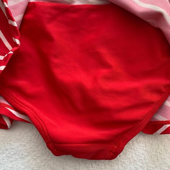 Hanna Andersson red white striped swimsuit bottoms ruffle skirt - Picture 4 of 4